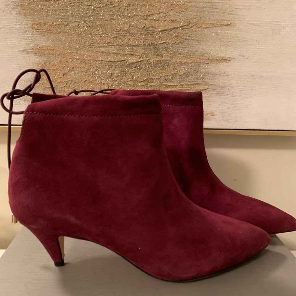 Chic KATE SPADE Maroon Ankle Booties